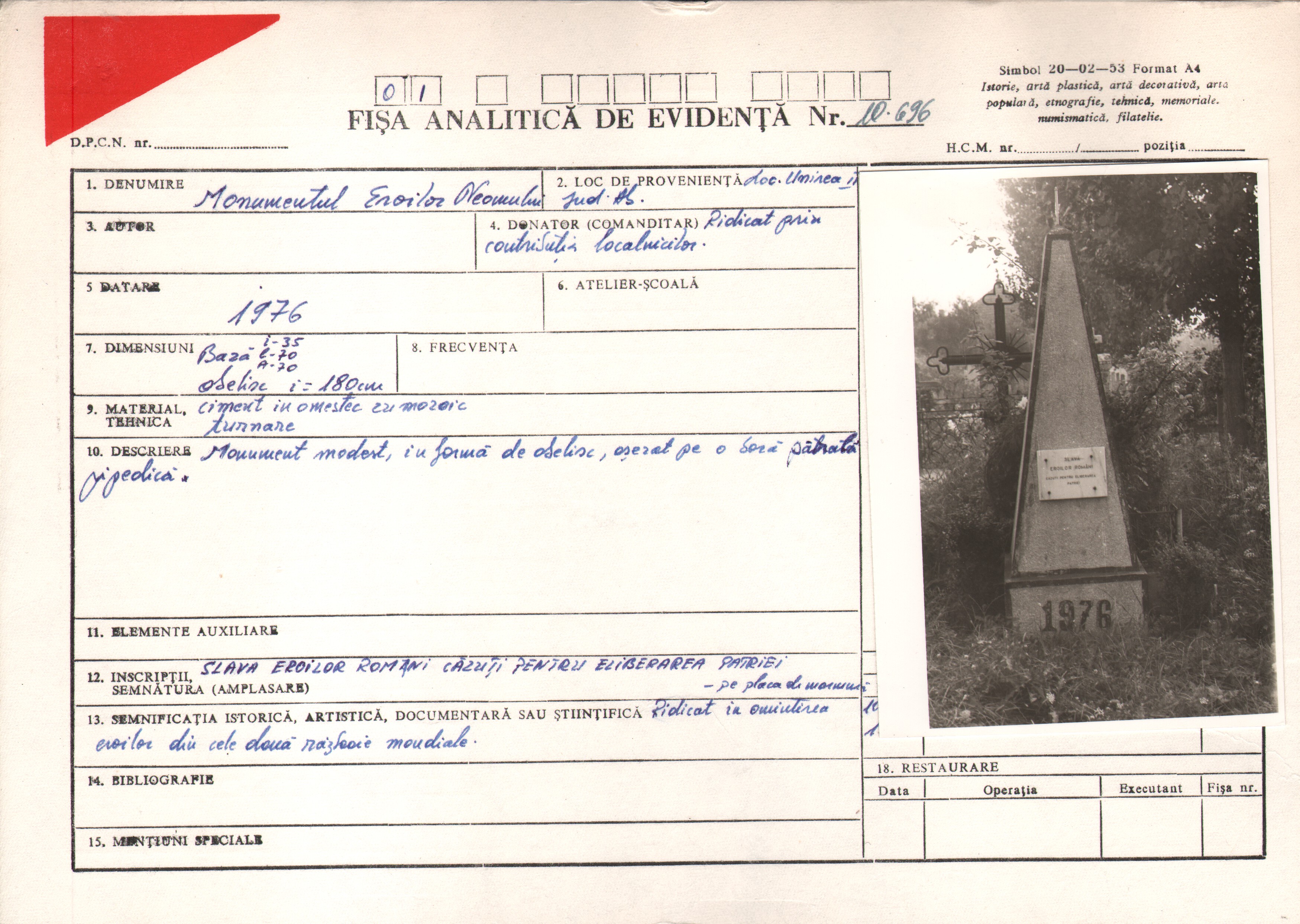 Monument al eroilor căzuți în Primul Război Mondial și în Al Doilea Război Mondial