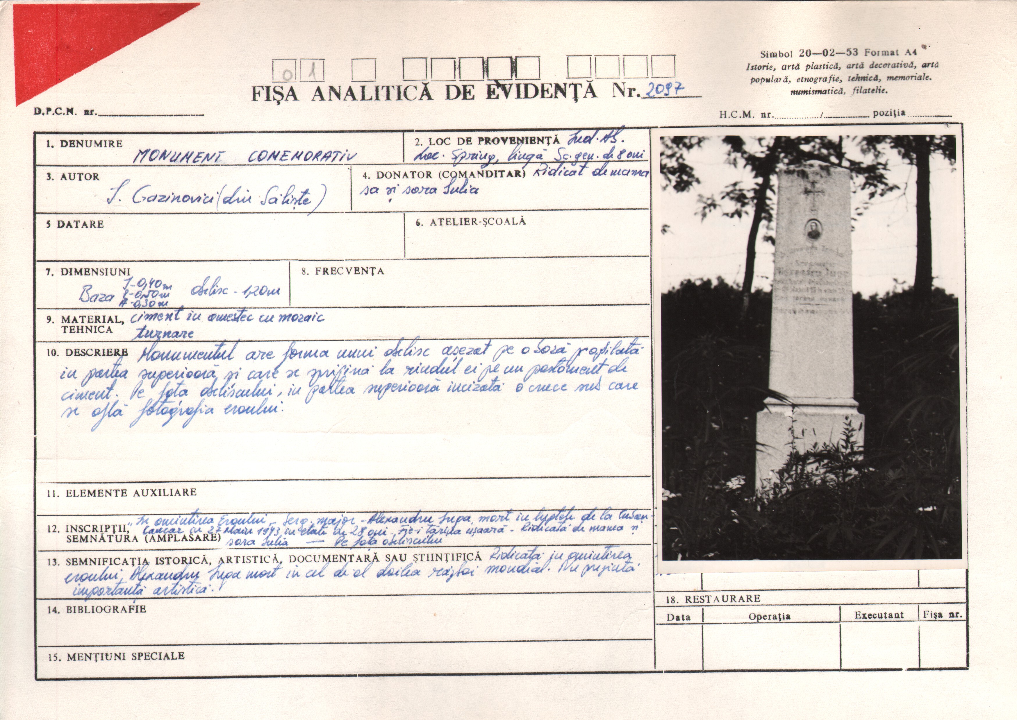 Monument al eroilor căzuți în Al Doilea Război Mondial