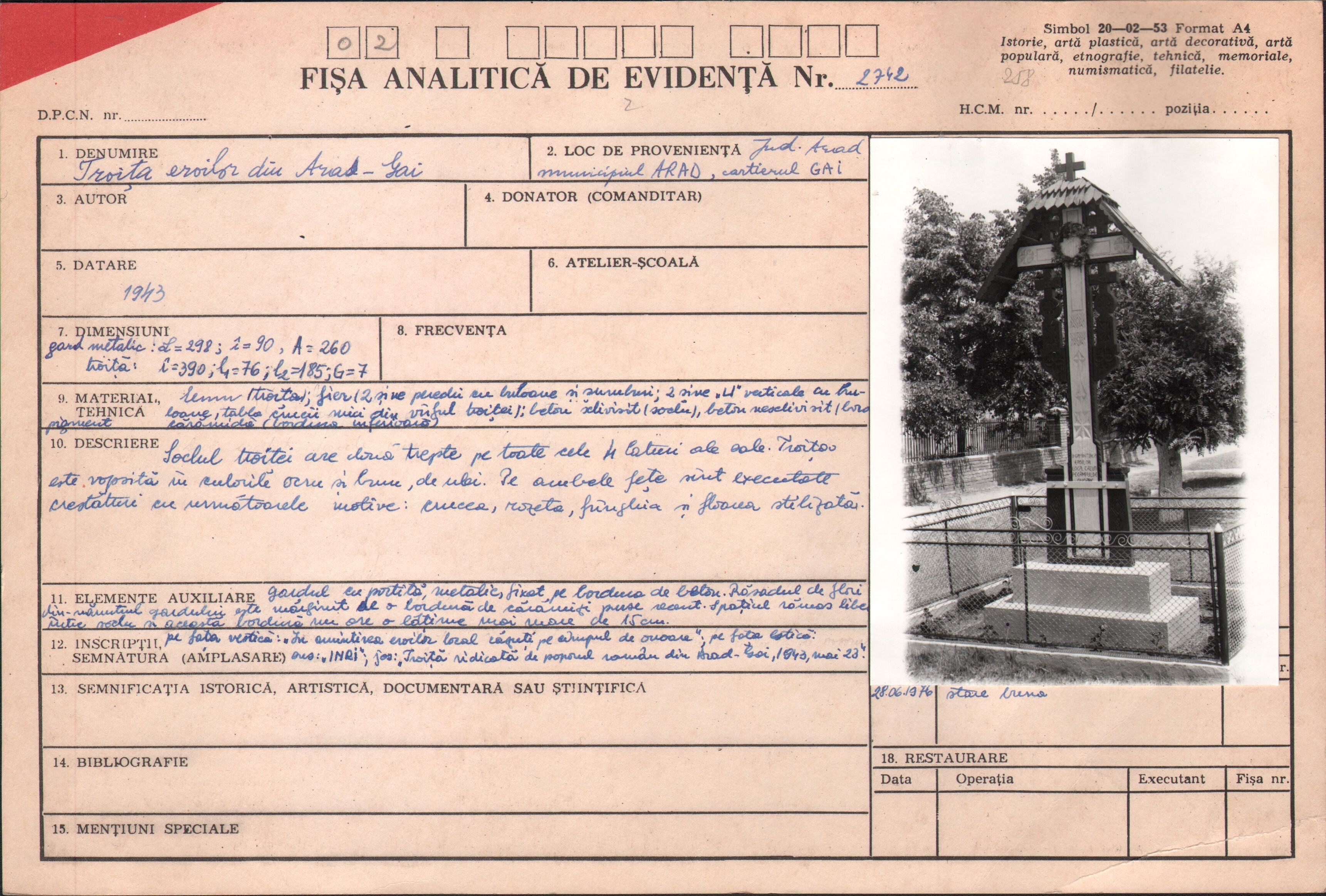 Monument al eroilor căzuţi în Al Doilea Război Mondial