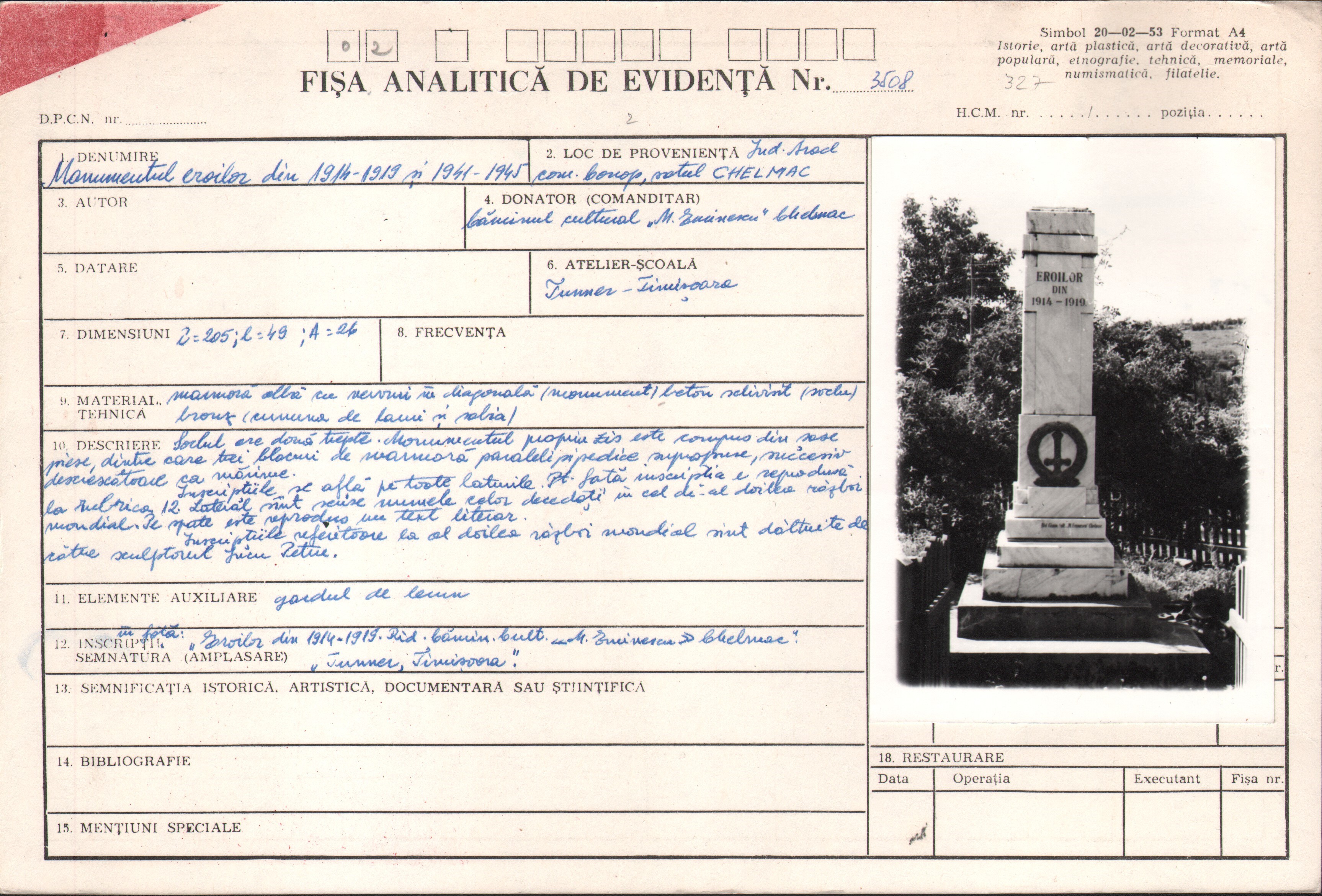 Monument al eroilor căzuți în Primul Război Mondial și în Al Doilea Război Mondial