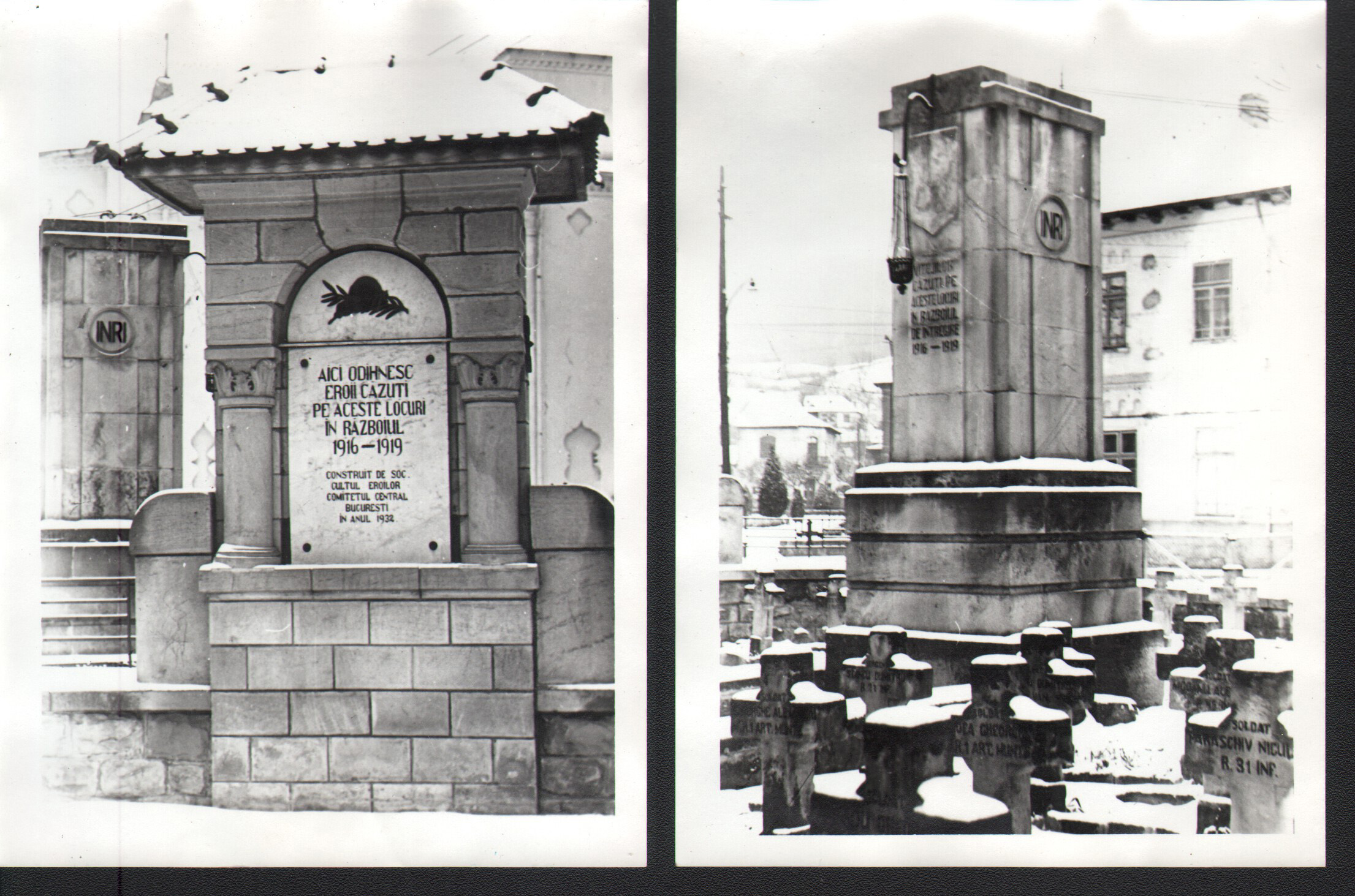Monument și cimitir ale eroilor căzuţi în Primul Război Mondial
