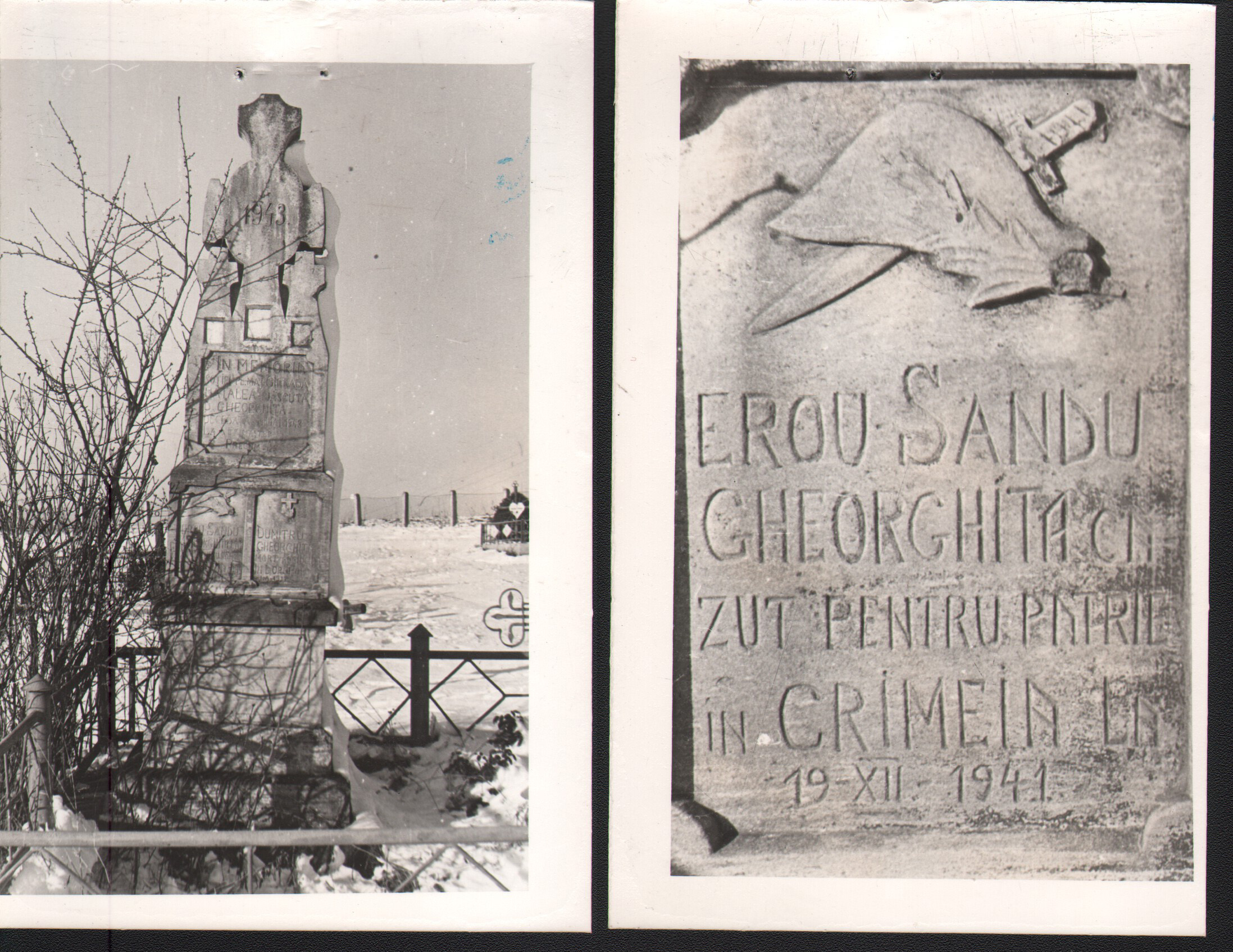 Monumentul eroului Sandu Gheorghiţă, căzut în Al Doilea Război Mondial
