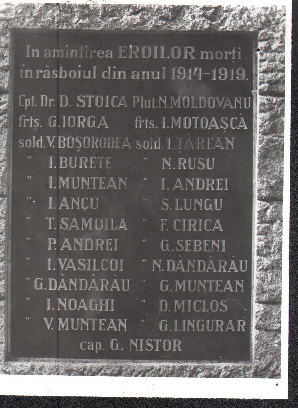 Monument al eroilor căzuți în Primul Război Mondial
