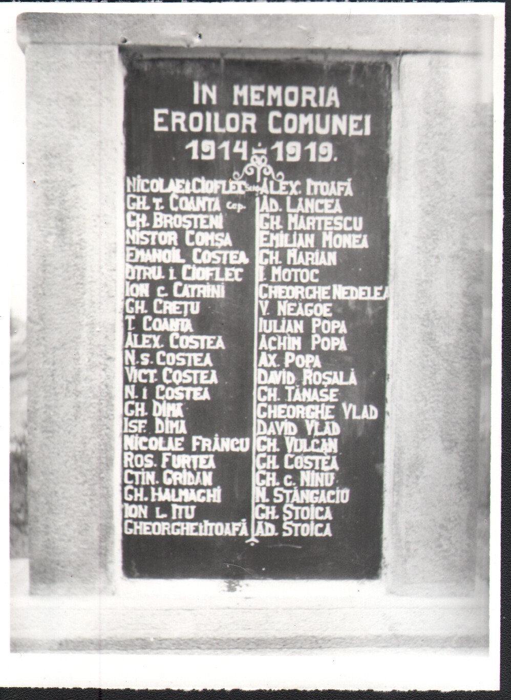 Monument al eroilor căzuți în Primul Război Mondial