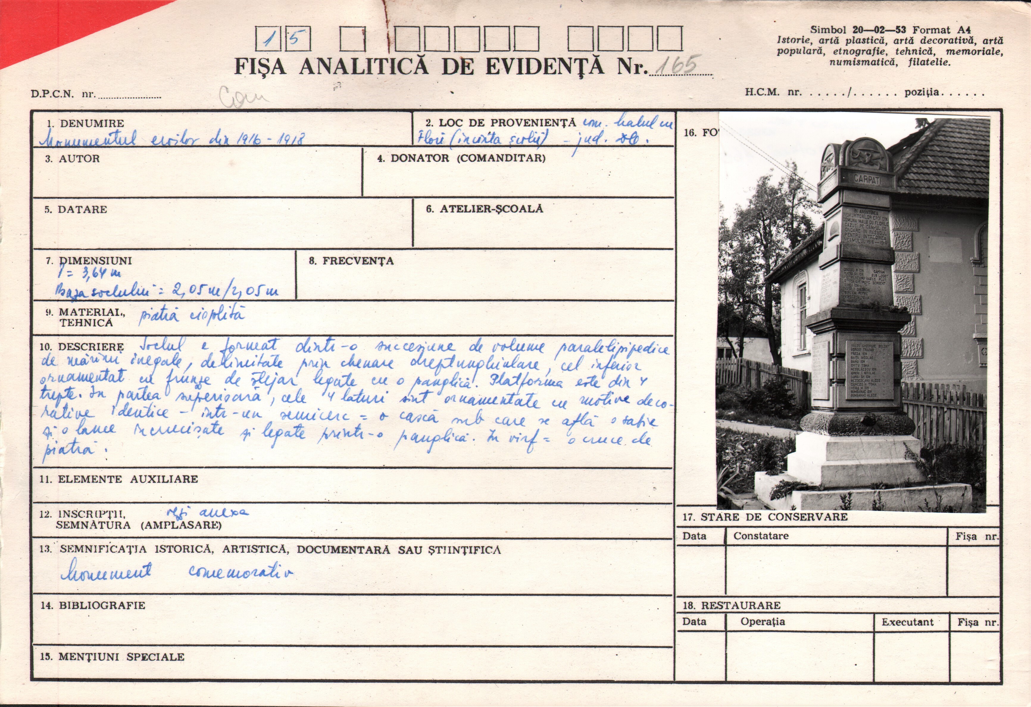 Monumentul eroilor din 1916-1918