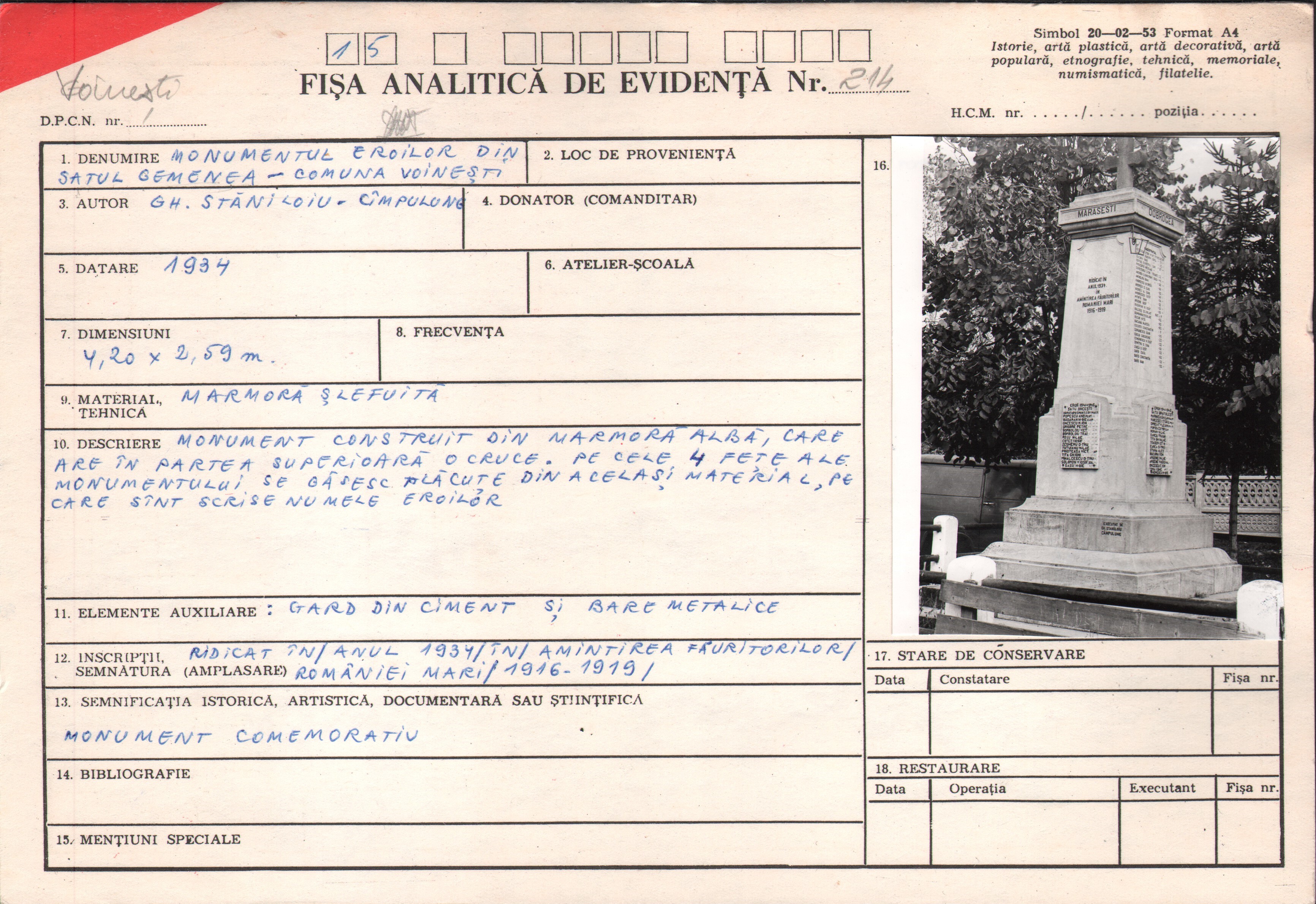 Monumentul eroilor