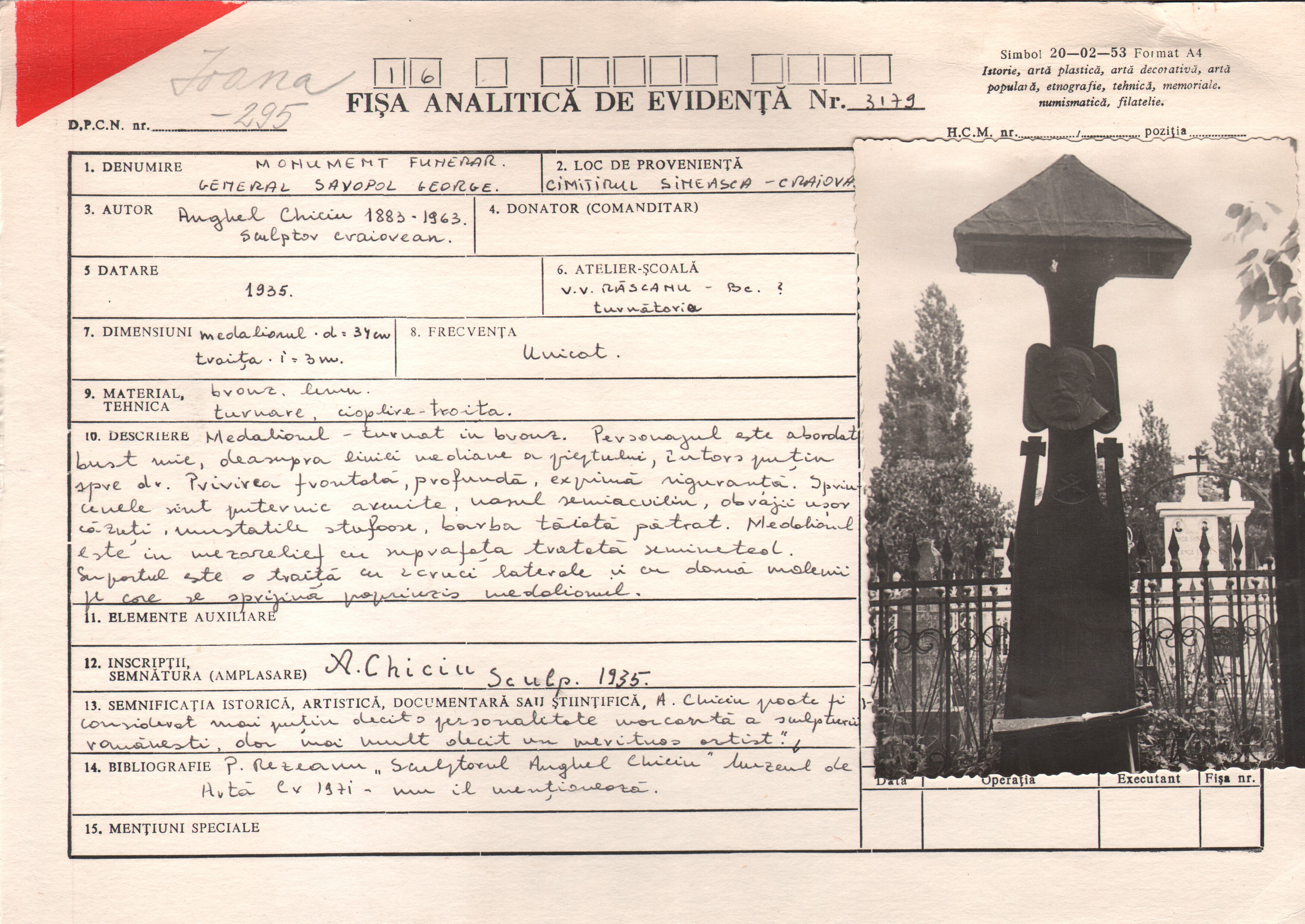 Monument funerar al generalului George Savopol