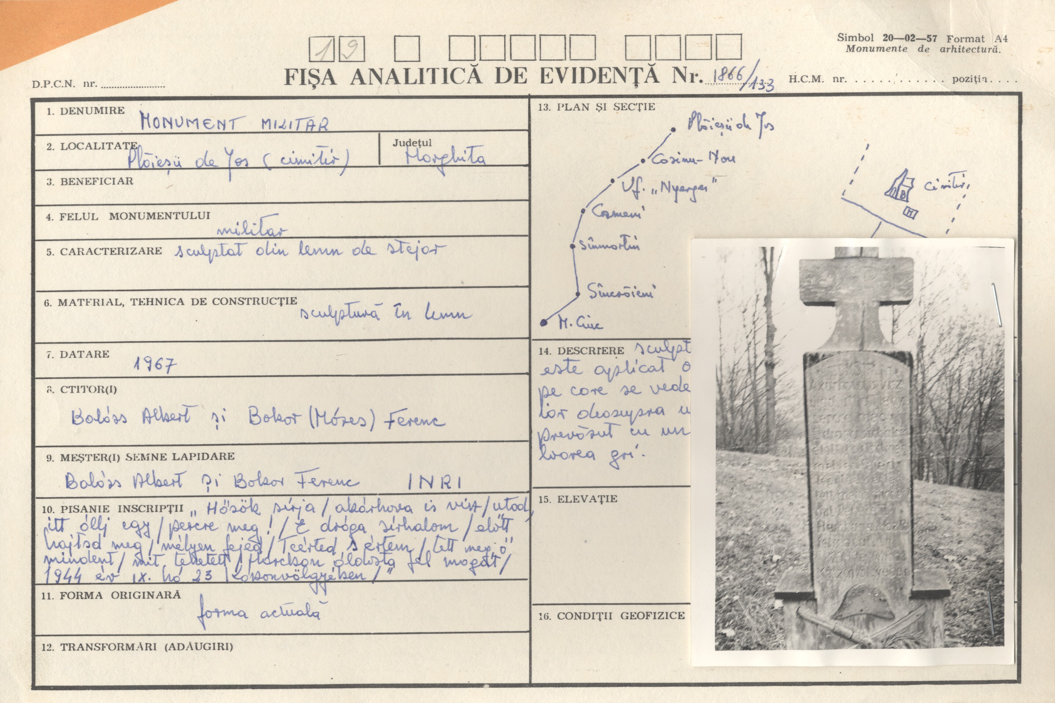 Monumentul eroilor căzuţi în Al Doilea Război Mondial