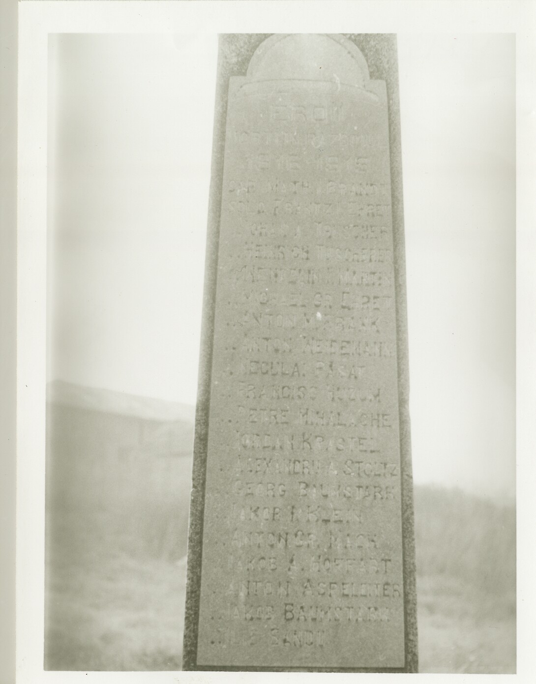 Monument al eroilor căzuți în Primul Război Mondial