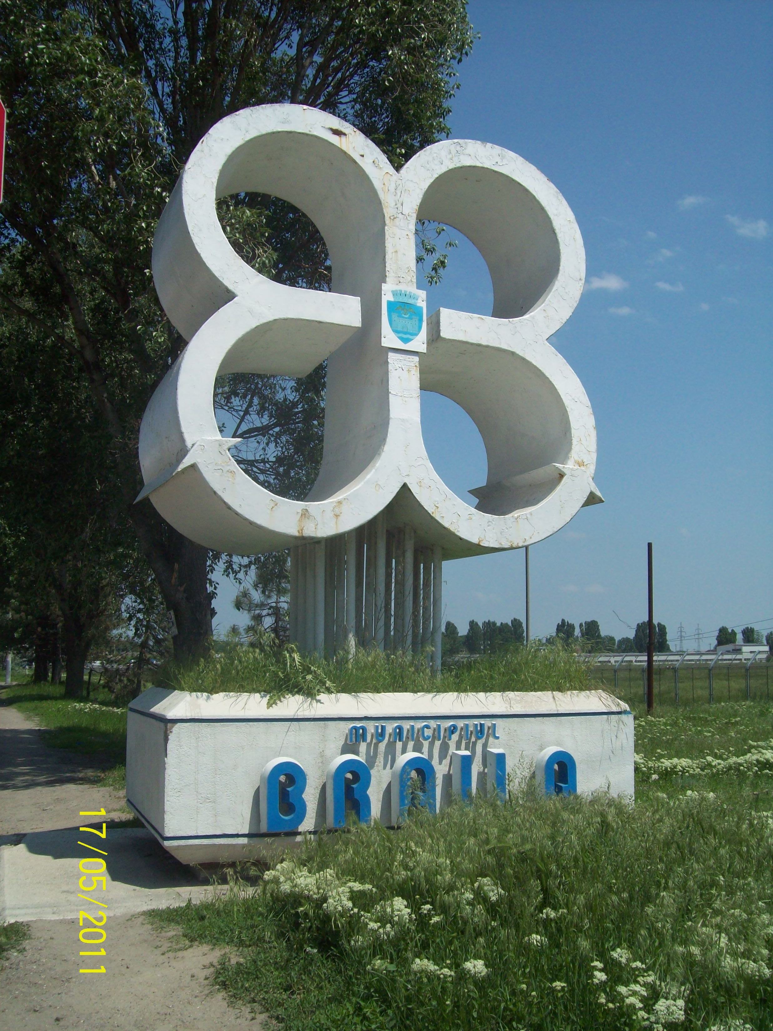 Indicator de limită administrativă a municipiului Brăila