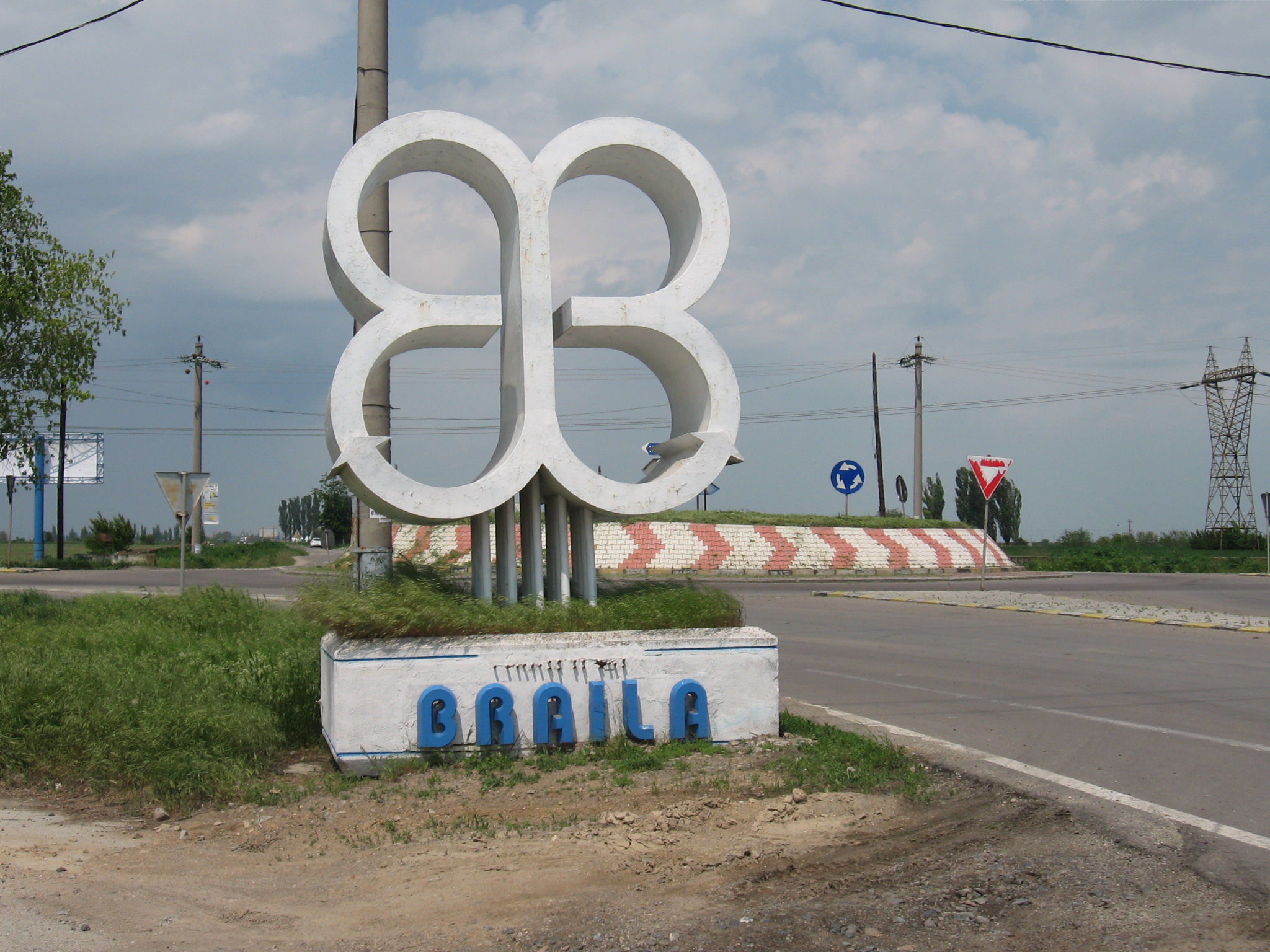 Indicator de limită administrativă a municipiului Brăila